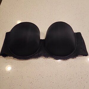 Torrid Bra 46D Black Underwire Lined Strapless *no Straps